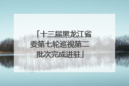 十三届黑龙江省委第七轮巡视第二批次完成进驻