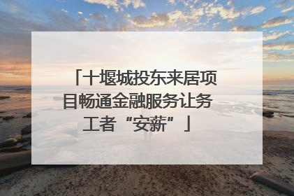 十堰城投东来居项目畅通金融服务让务工者“安薪”
