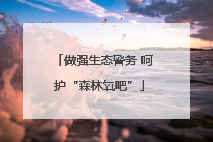 做强生态警务 呵护“森林氧吧”
