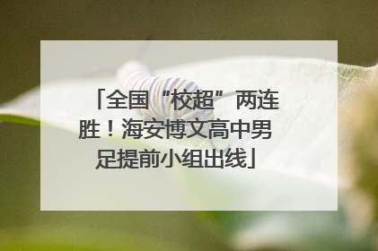 全国“校超”两连胜！海安博文高中男足提前小组出线