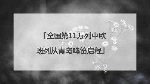 全国第11万列中欧班列从青岛鸣笛启程