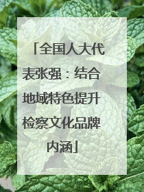 全国人大代表张强：结合地域特色提升检察文化品牌内涵