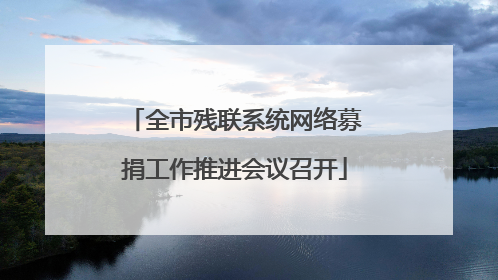 全市残联系统网络募捐工作推进会议召开