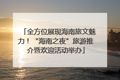 全方位展现海南旅文魅力！“海南之夜”旅游推介暨欢迎活动举办