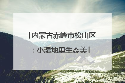 内蒙古赤峰市松山区：小湿地里生态美