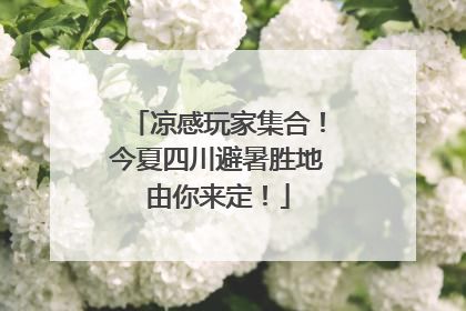 凉感玩家集合！今夏四川避暑胜地由你来定！