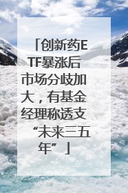 创新药ETF暴涨后市场分歧加大，有基金经理称透支“未来三五年”