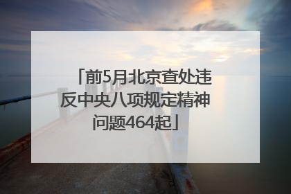 前5月北京查处违反中央八项规定精神问题464起