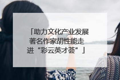 助力文化产业发展 著名作家胡性能走进“彩云英才荟”