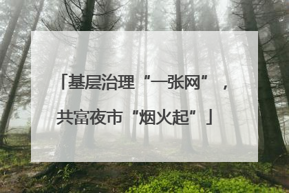 基层治理“一张网”，共富夜市“烟火起”