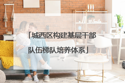 城西区构建基层干部队伍梯队培养体系