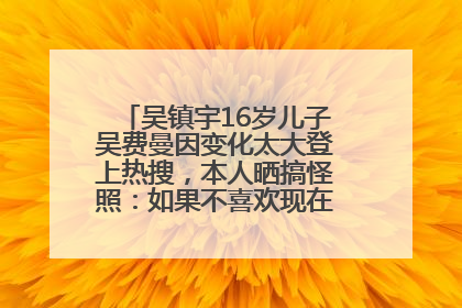吴镇宇16岁儿子吴费曼因变化太大登上热搜，本人晒搞怪照：如果不喜欢现在的我可以离开