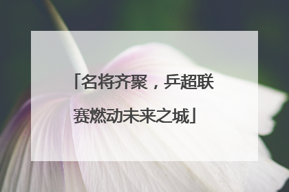 名将齐聚，乒超联赛燃动未来之城