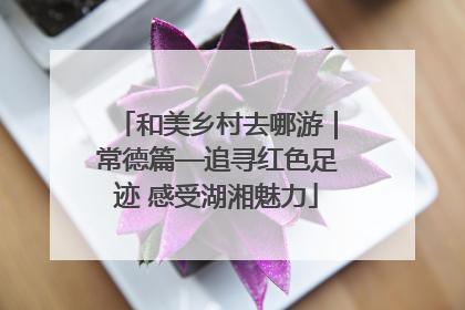 和美乡村去哪游｜常德篇—追寻红色足迹 感受湖湘魅力