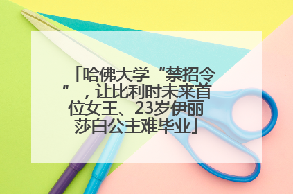 哈佛大学“禁招令”，让比利时未来首位女王、23岁伊丽莎白公主难毕业