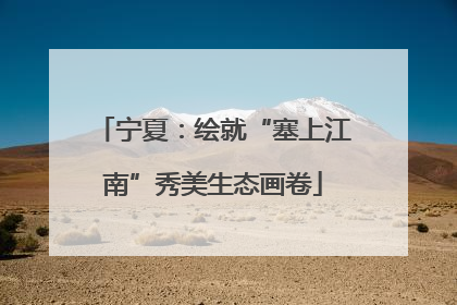 宁夏：绘就“塞上江南”秀美生态画卷
