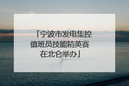 宁波市发电集控值班员技能精英赛在北仑举办
