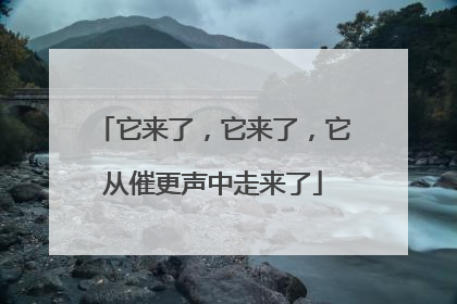 它来了，它来了，它从催更声中走来了