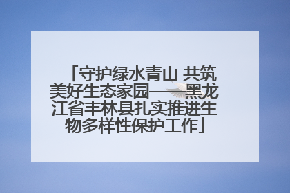 守护绿水青山 共筑美好生态家园——黑龙江省丰林县扎实推进生物多样性保护工作