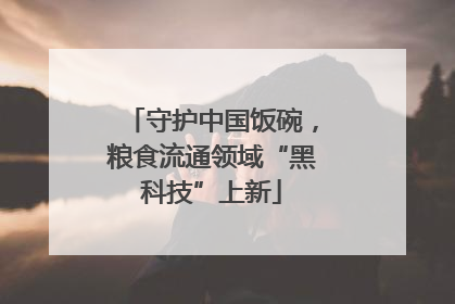 守护中国饭碗，粮食流通领域“黑科技”上新