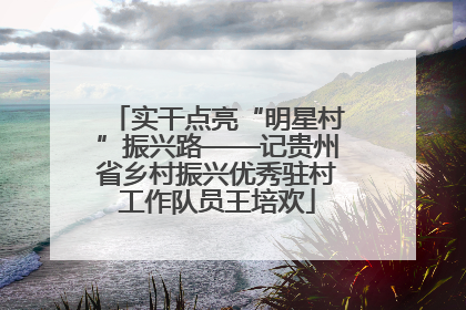 实干点亮“明星村”振兴路——记贵州省乡村振兴优秀驻村工作队员王培欢
