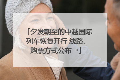 夕发朝至的中越国际列车恢复开行 线路、购票方式公布→