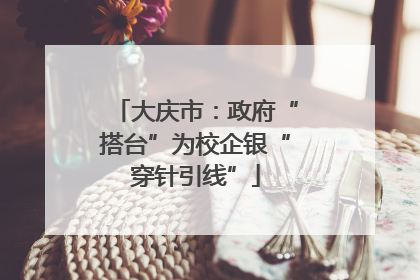 大庆市：政府“搭台”为校企银“穿针引线”