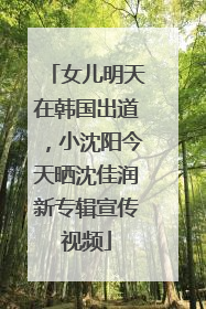 女儿明天在韩国出道，小沈阳今天晒沈佳润新专辑宣传视频