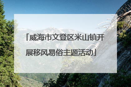 威海市文登区米山镇开展移风易俗主题活动