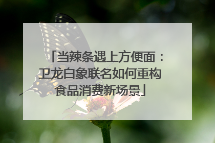 当辣条遇上方便面：卫龙白象联名如何重构食品消费新场景