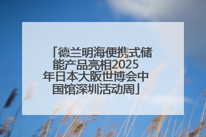 德兰明海便携式储能产品亮相2025年日本大阪世博会中国馆深圳活动周