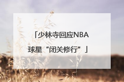 少林寺回应NBA球星“闭关修行”