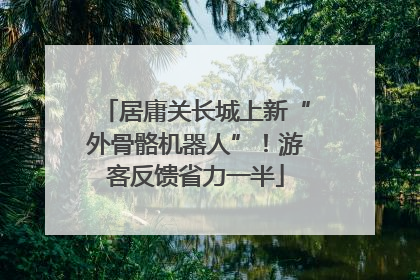 居庸关长城上新“外骨骼机器人”！游客反馈省力一半