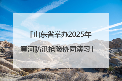山东省举办2025年黄河防汛抢险协同演习