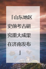 山东地区史前考古研究重大成果在济南发布