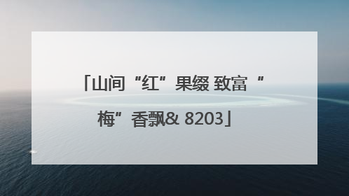 山间“红”果缀 致富“梅”香飘& 8203