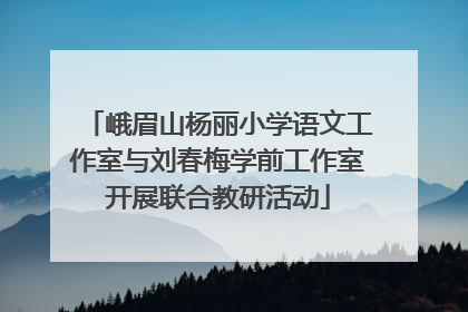 峨眉山杨丽小学语文工作室与刘春梅学前工作室开展联合教研活动