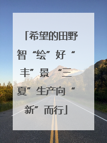 希望的田野智“绘”好“丰”景 “三夏”生产向“新”而行