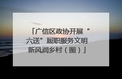 广信区政协开展“六送”履职服务文明新风润乡村（图）
