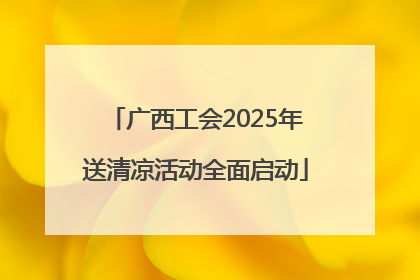 广西工会2025年送清凉活动全面启动