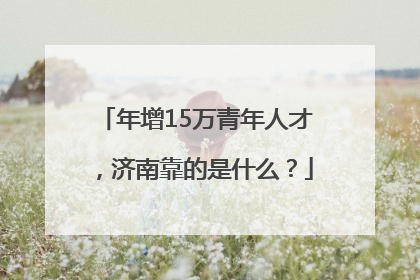 年增15万青年人才,济南靠的是什么?