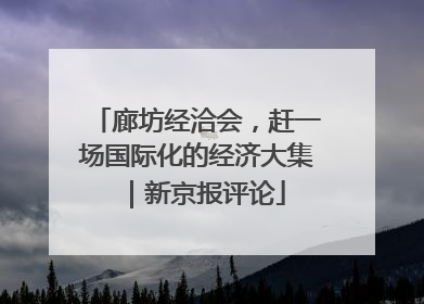 廊坊经洽会，赶一场国际化的经济大集｜新京报评论