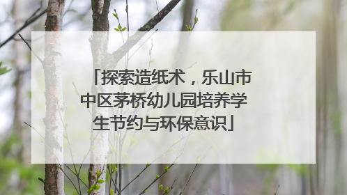 探索造纸术，乐山市中区茅桥幼儿园培养学生节约与环保意识
