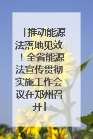 推动能源法落地见效！全省能源法宣传贯彻实施工作会议在郑州召开