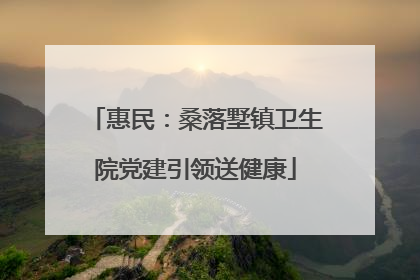 惠民：桑落墅镇卫生院党建引领送健康
