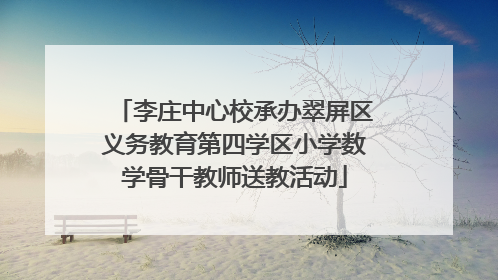 李庄中心校承办翠屏区义务教育第四学区小学数学骨干教师送教活动
