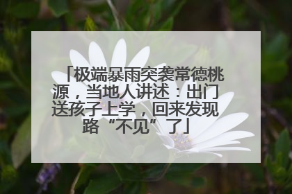 极端暴雨突袭常德桃源，当地人讲述：出门送孩子上学，回来发现路“不见”了