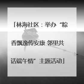 林海社区：举办“粽香飘逸传安康 邻里共话端午情”主题活动