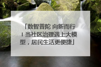 数智普陀 向新而行〡当社区治理遇上大模型，居民生活更便捷