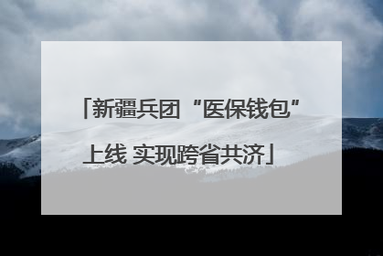 新疆兵团“医保钱包”上线 实现跨省共济